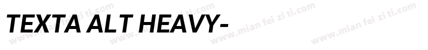 TEXTA ALT HEAVY字体转换